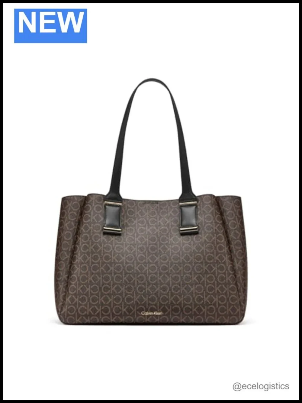 Vegan Leather Organizational Tote with Interior Pockets Shoulder Bag